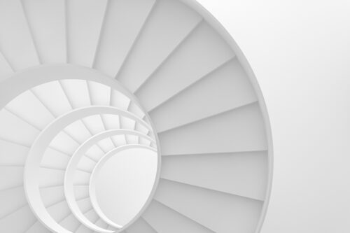 Circle Stairs, Ladder of Success Concept
